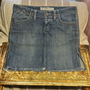 Express Women's Blue Denim Skirt